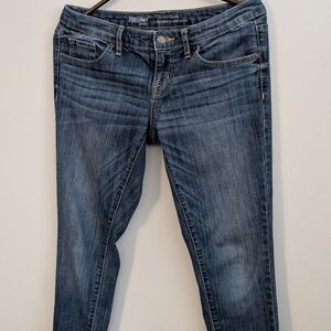 Mossimo Supply Co. Blue Skinny Jeans with Subtle Fading